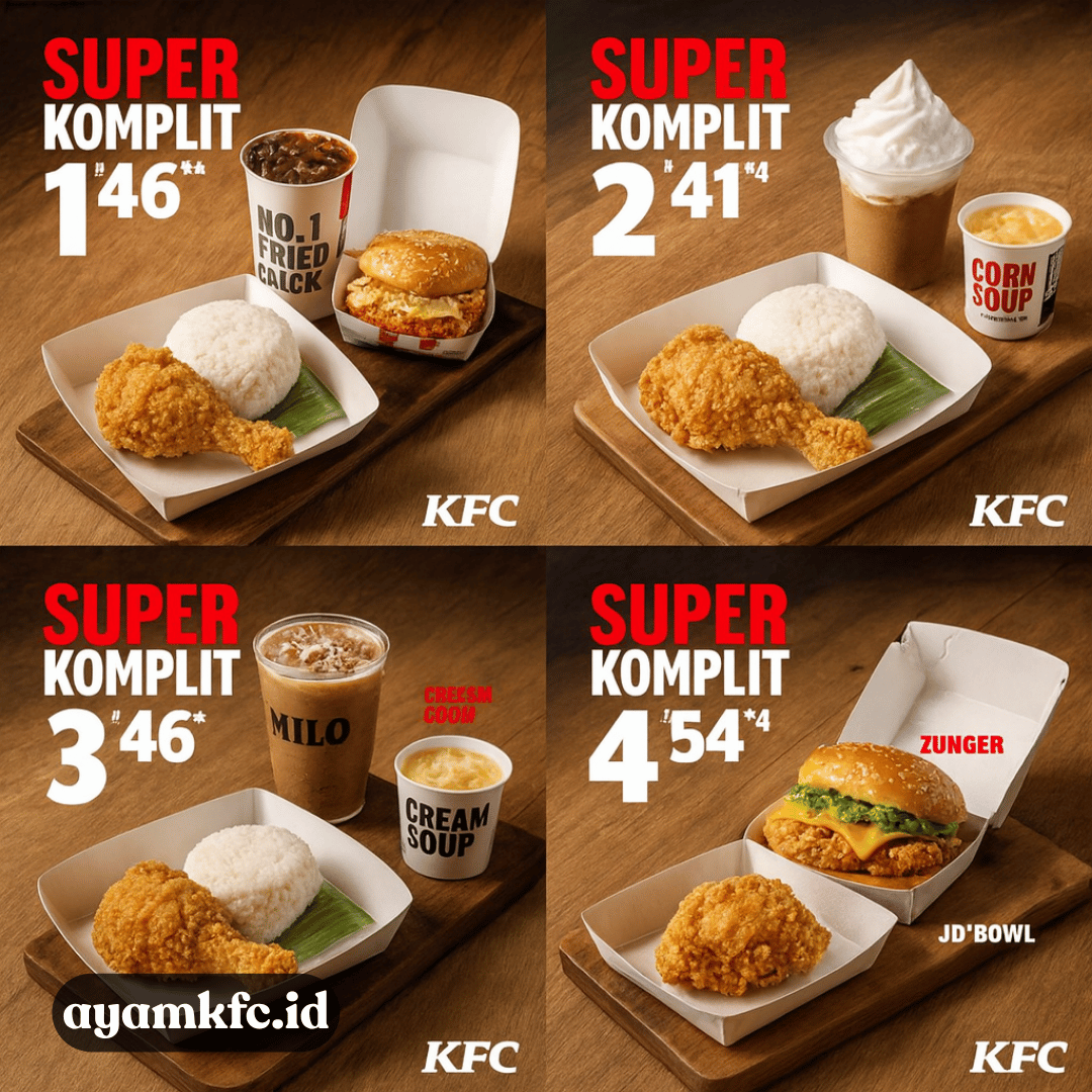 Menu KFC Super Komplit: Mana Paket Terlezat?
